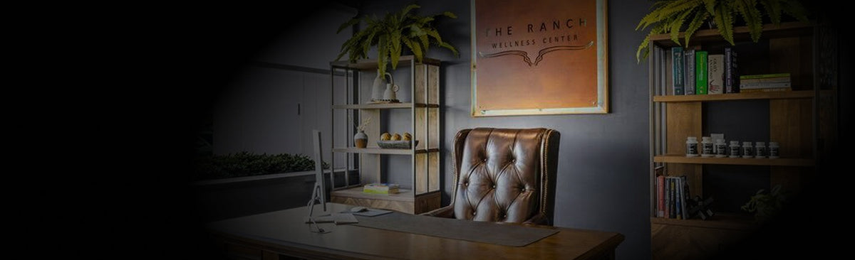 Modern interior with a chair, shelves, and framed picture on a dark background FAQ Banner
